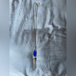 Kendra Scott Long Blue Tassel Necklace